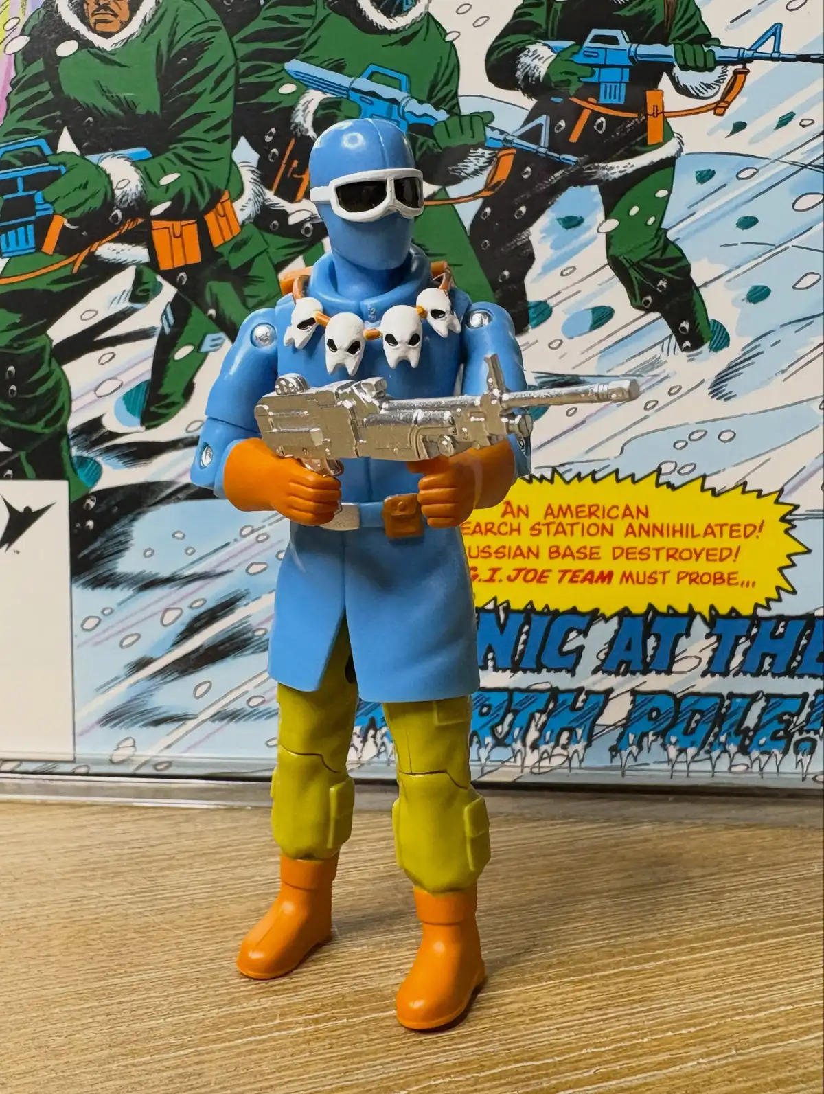 Snake Eyes Panic at the North Pole Skybound Comic GI Joe Super7 ReAction+ In Hand Images 5