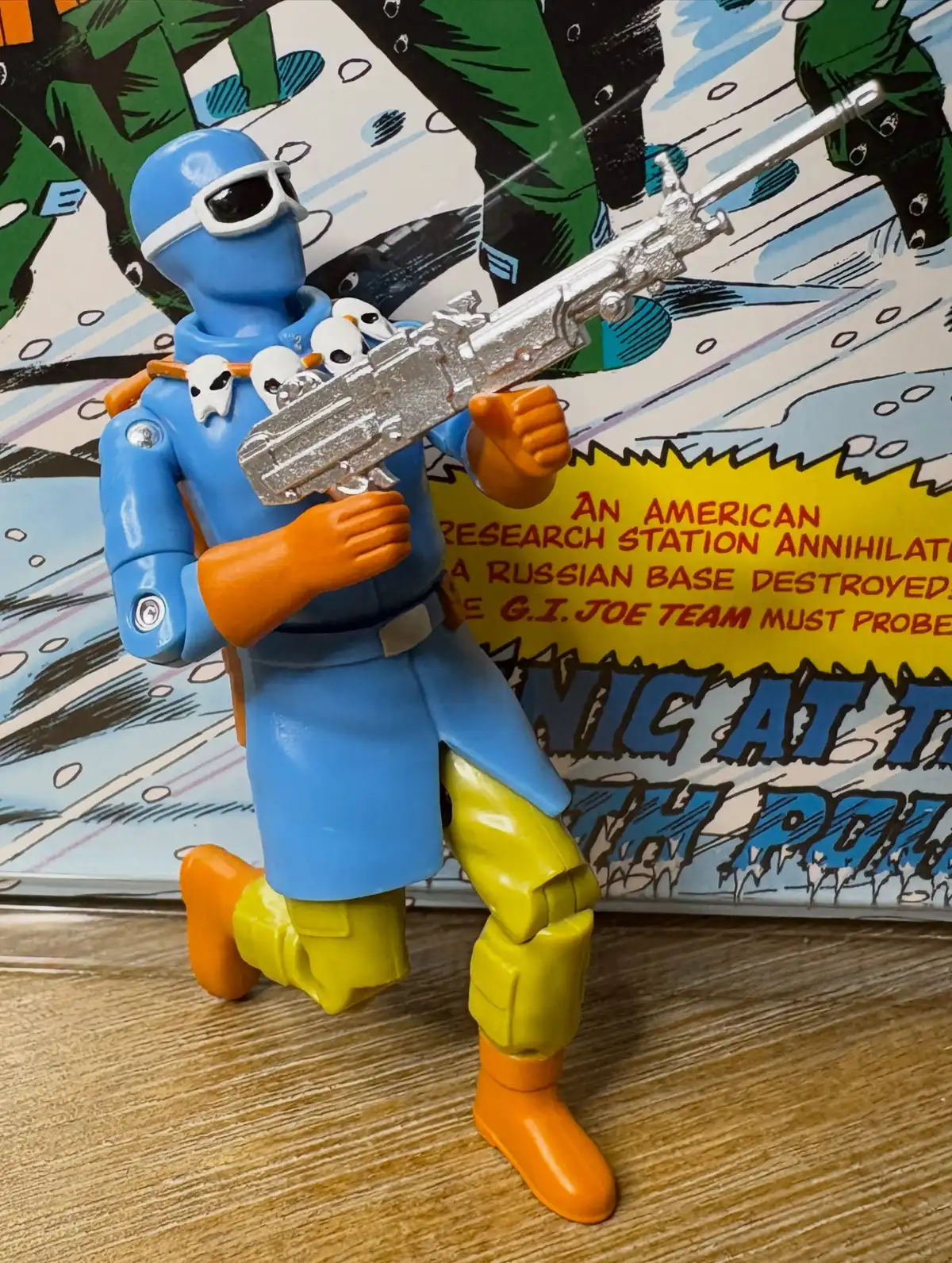 Snake Eyes Panic at the North Pole Skybound Comic GI Joe Super7 ReAction+ In Hand Images 6
