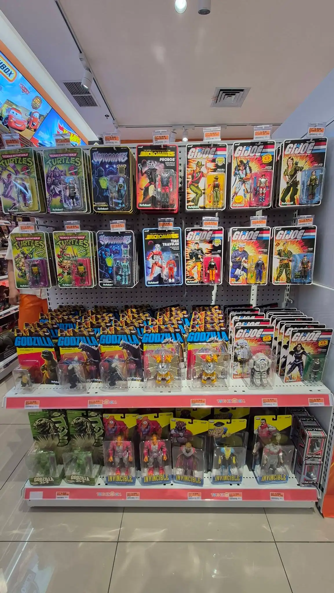 Super7 ReAction+ Display at Toys Kingdom