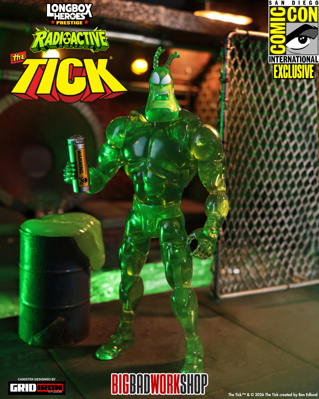 The Tick Longbox Heroes Prestige The Tick (Radioactive Ver.) 1 12 Scale SDCC 2026 Exclusive Action Figure 03