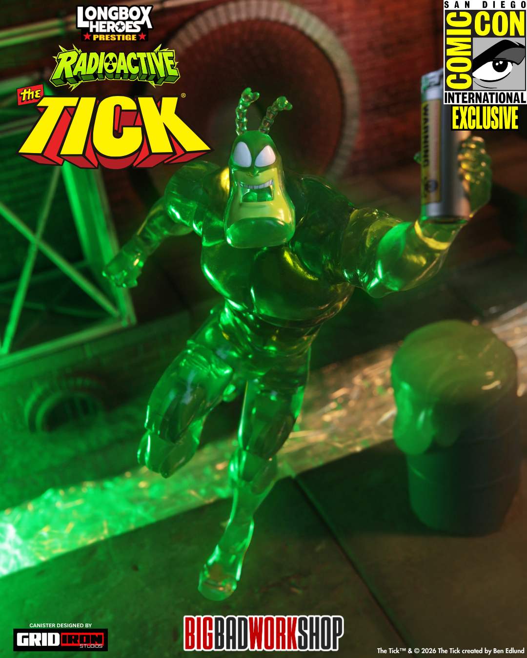The Tick Longbox Heroes Prestige The Tick (Radioactive Ver.) 1 12 Scale SDCC 2026 Exclusive Action Figure 05