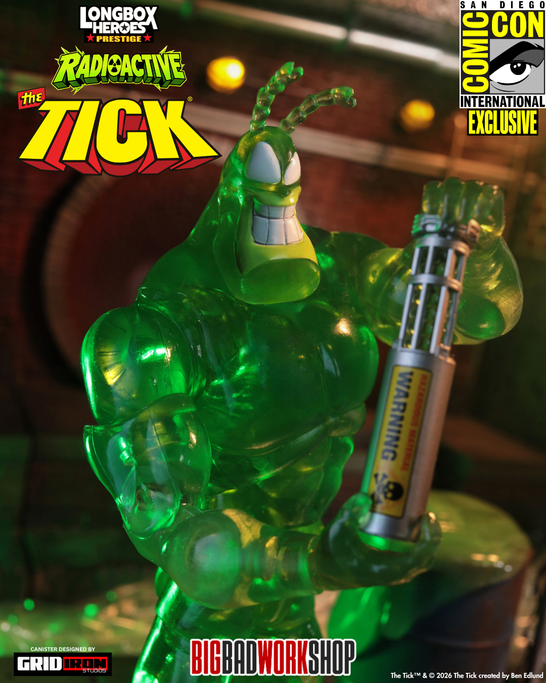 The Tick Longbox Heroes Prestige The Tick (Radioactive Ver.) 1 12 Scale SDCC 2026 Exclusive Action Figure 09