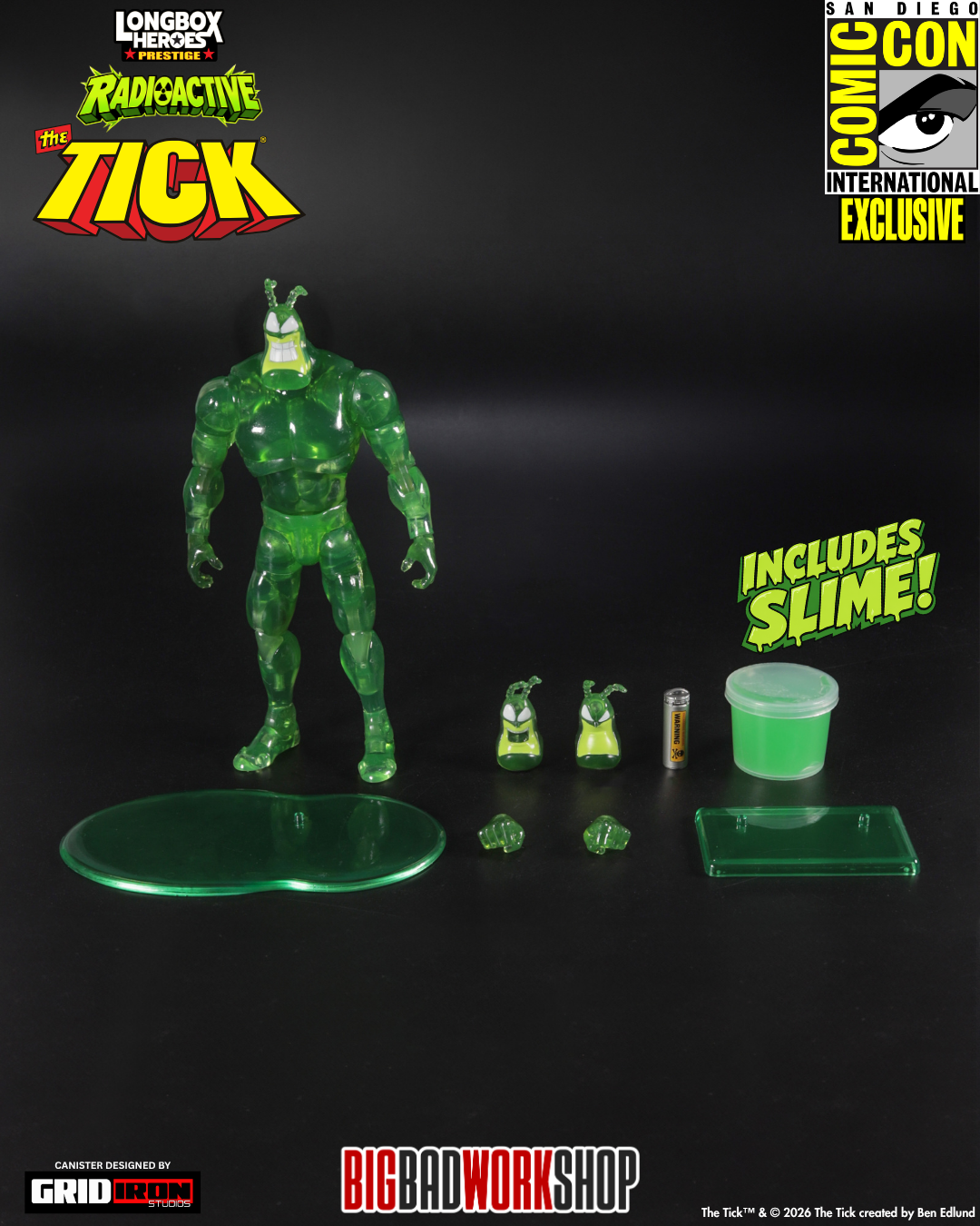 The Tick Longbox Heroes Prestige The Tick (Radioactive Ver.) 1 12 Scale SDCC 2026 Exclusive Action Figure 11