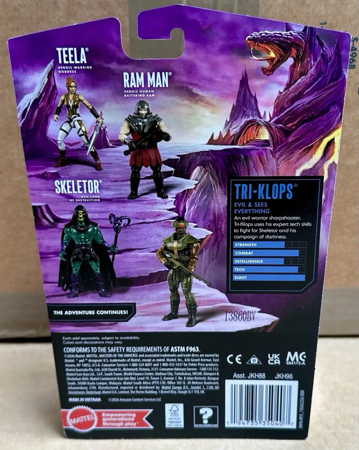 Tri Klops MOTU Core Wave 4 Package Back IHi