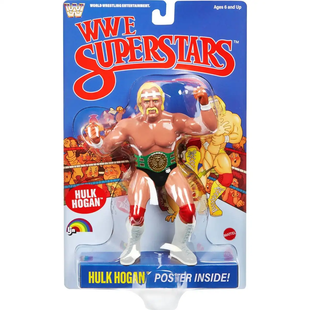 WWE LJN Superstars Hulk Hogan Action Figure, 1980s Retro 8 Collectible Toy 01