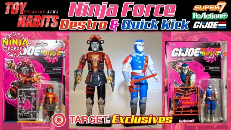 Destro and Quick Kick Ninja Force GI Joe ReAction+ Figures In Hand Images