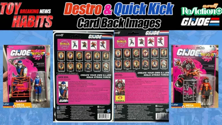 Destro and Quick Kick Ninja Force Super7 GI Joe ReAction+ Card Back Images