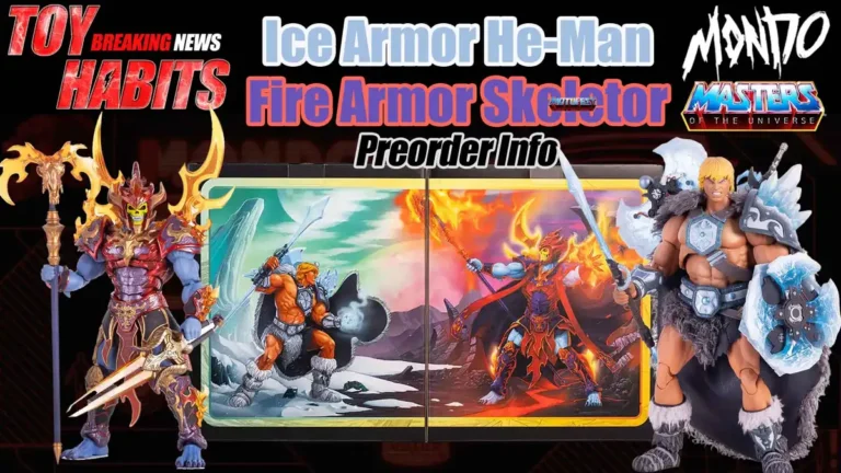 Ice Armor He-Man and Fire Armor Skeletor Mondo MOTU 200X Figure Set Official Images and Preorder