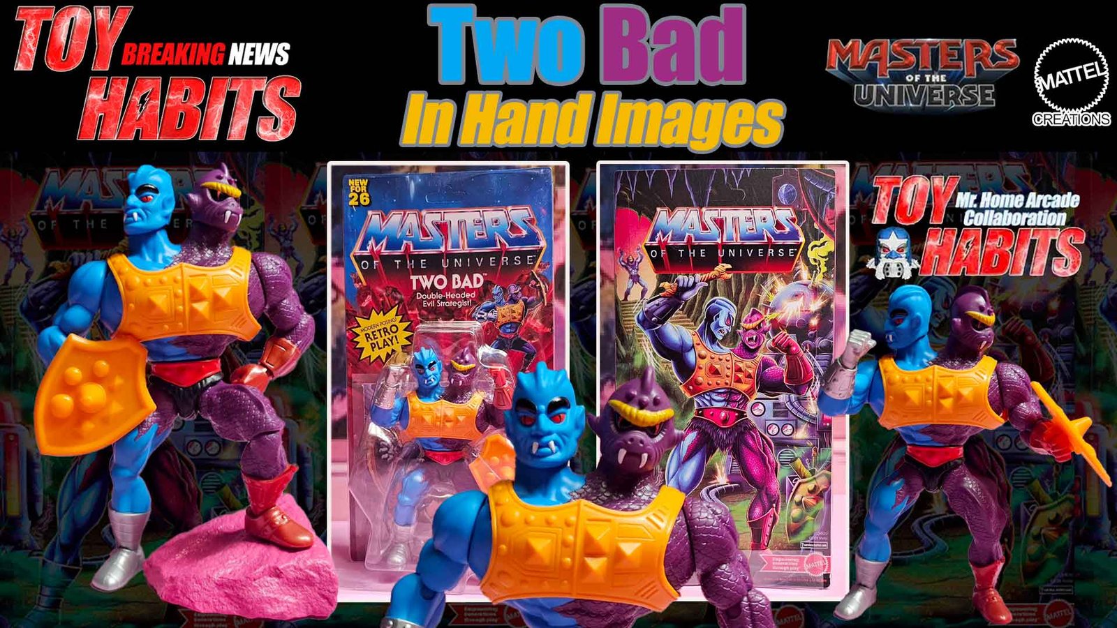 MOTU Origins Two-Bad Mattel Creations Exclusive In Hand Images