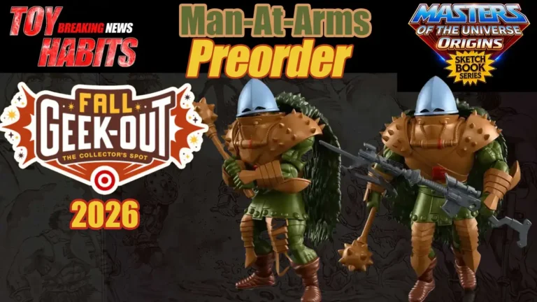 Man-At-Arms MOTU Origins Sketch Book Series Target Fall Geek-Out 2026 Preorder