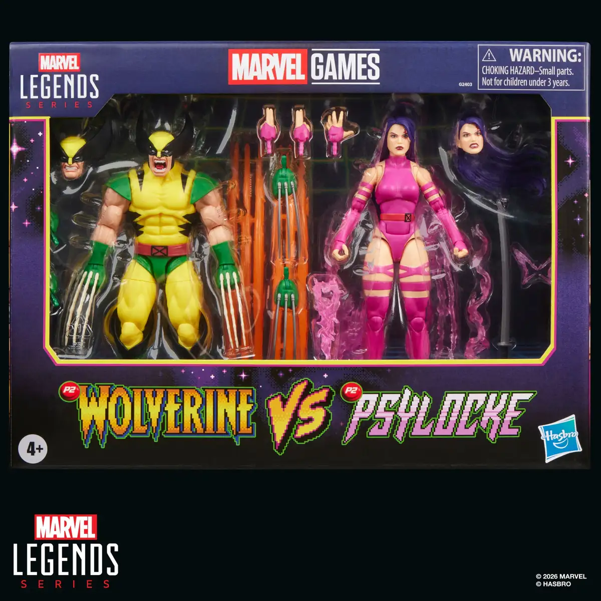 Marvel Legends Gamerverse Wolverine vs. Psylocke Action Figure Two Pack 18