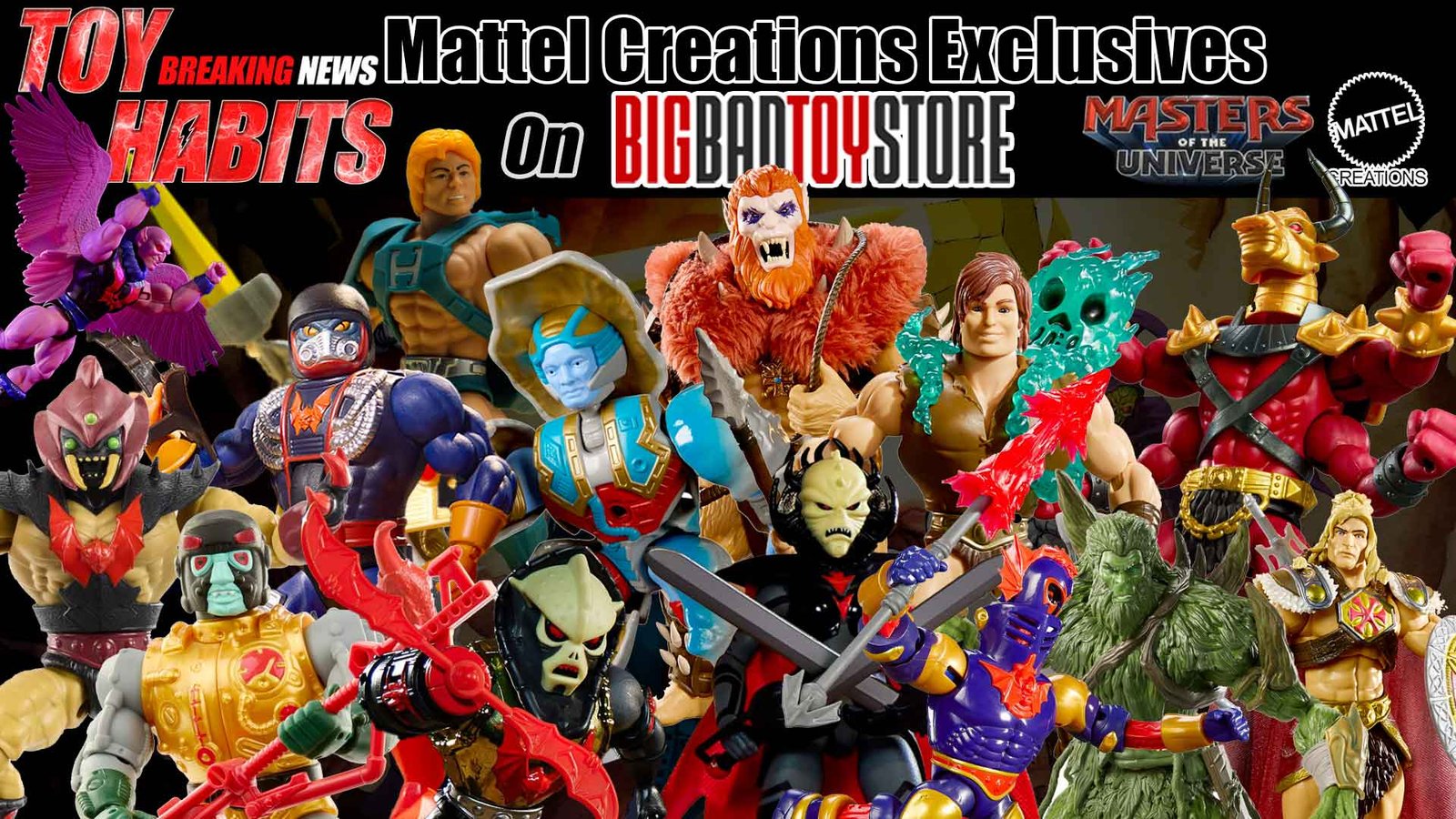 Masters of the Universe Mattel Creations exclusives on BBTS