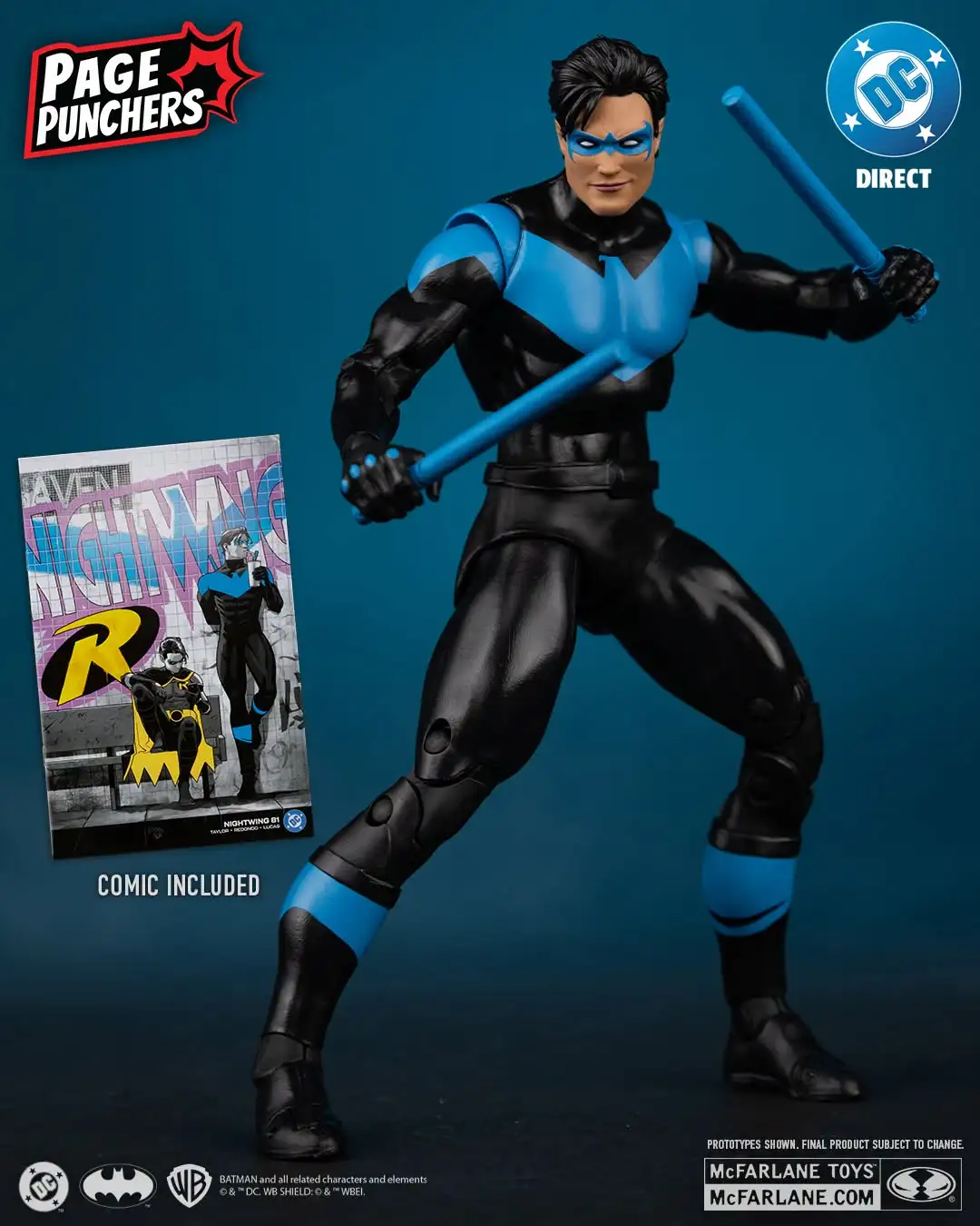 Nightwing #81 Page Punchers Nightwing 7 Action Figure with Comic 03