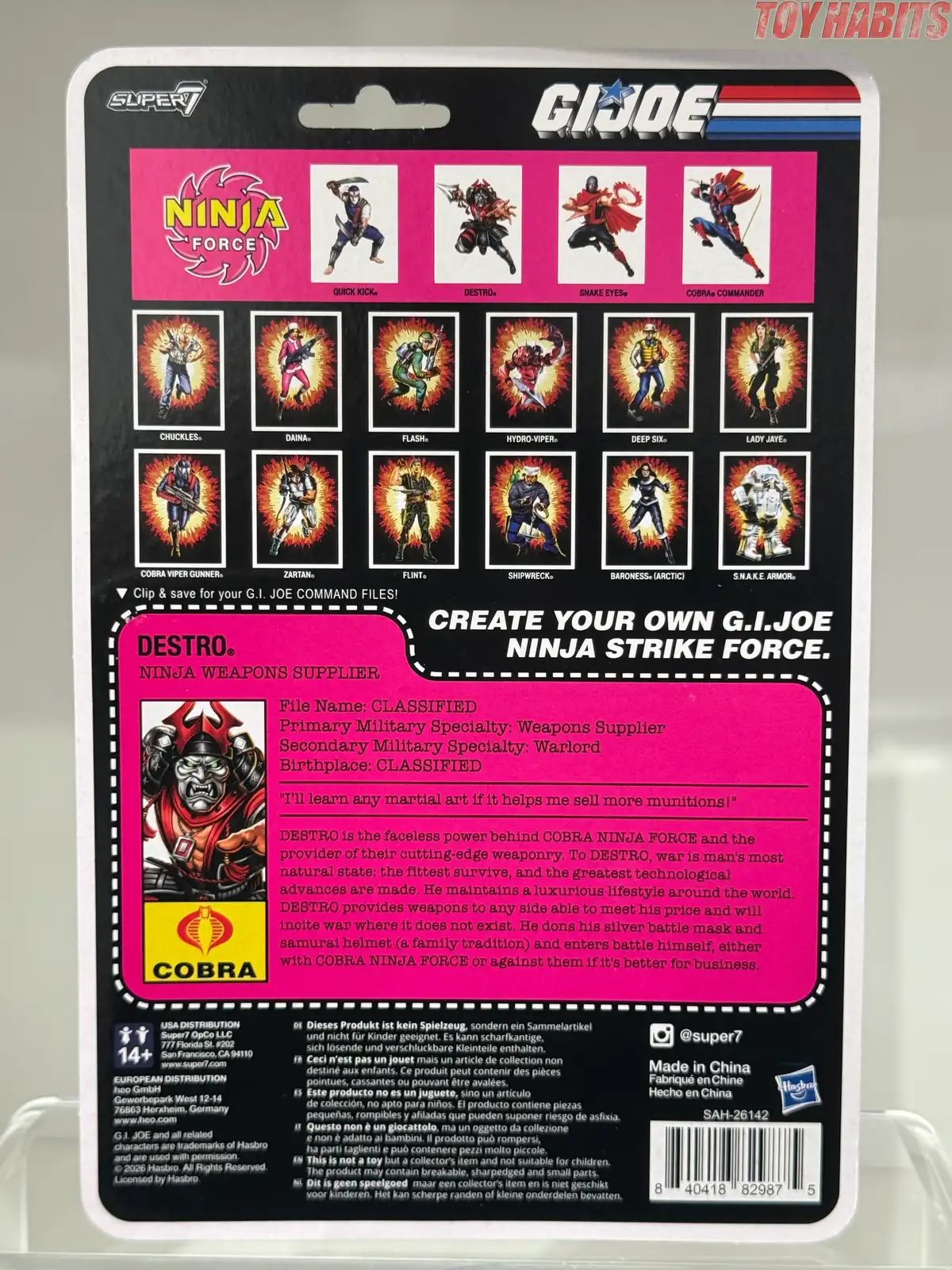 Ninja Force Destro GI Joe ReAction+ 2