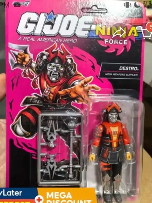 Ninja Force Destro GI Joe ReAction+ Super7 Card Front