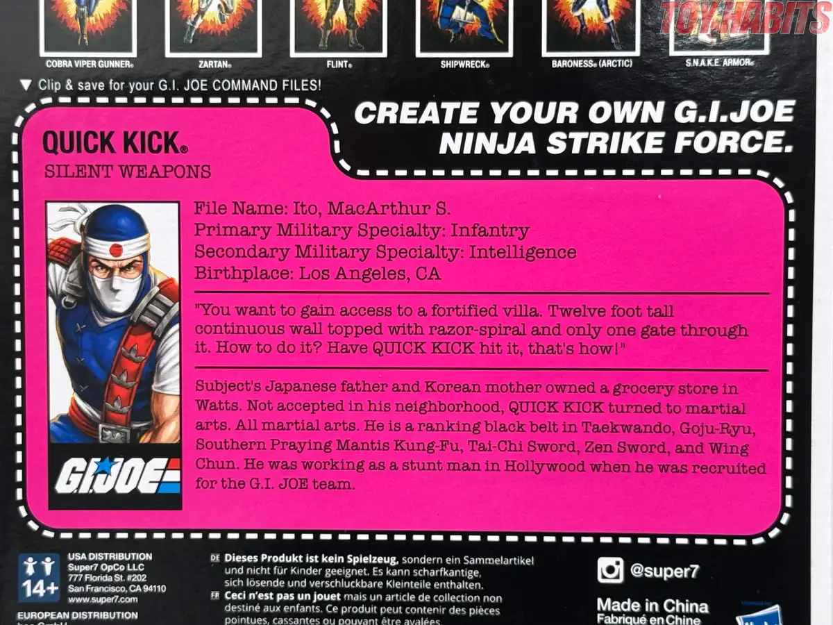 Ninja Force Quick KickGI Joe ReAction+ 5