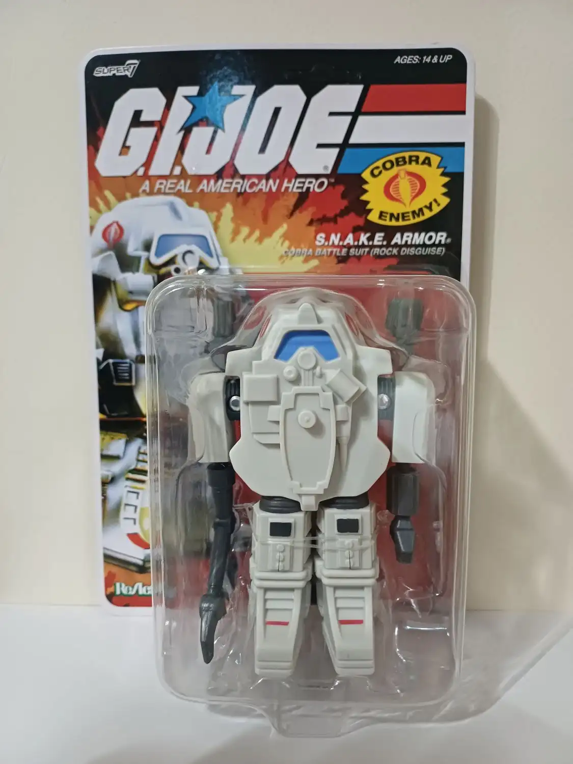 SNAKE Armor GI Joe ReAction+ Wave 10 Super7 Card Front HR