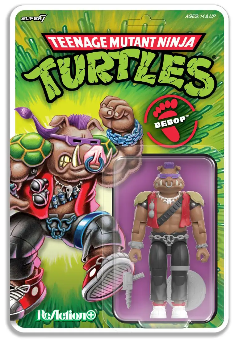 TMNT Super7 ReAction+ Wave 2 Bebop Cardback