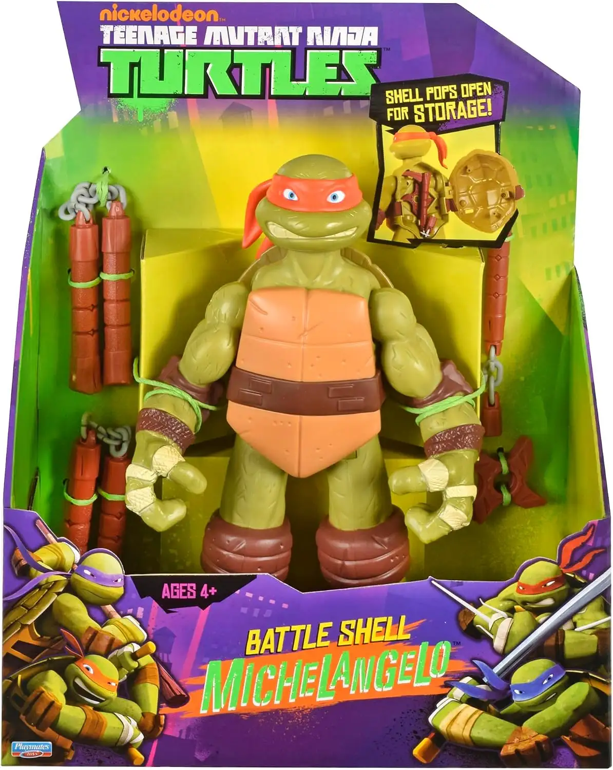 Teenage Mutant Ninja Turtles (2012) Battle Shell Michelangelo Action Figure 07
