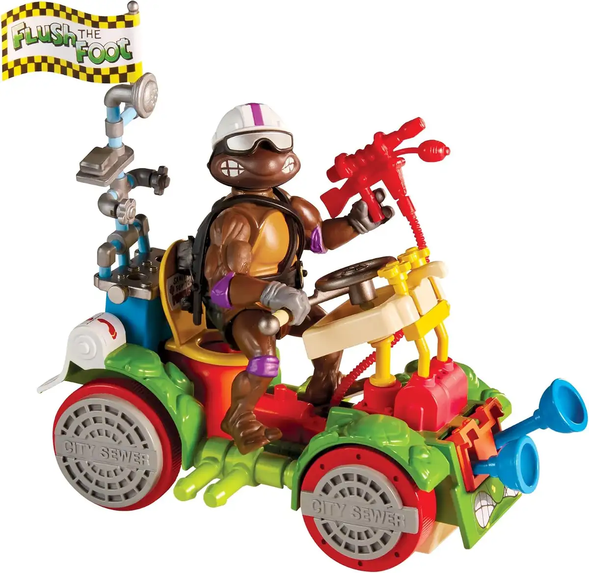 Teenage Mutant Ninja Turtles Toilet Taxi with Donatello Action Figure Set 03