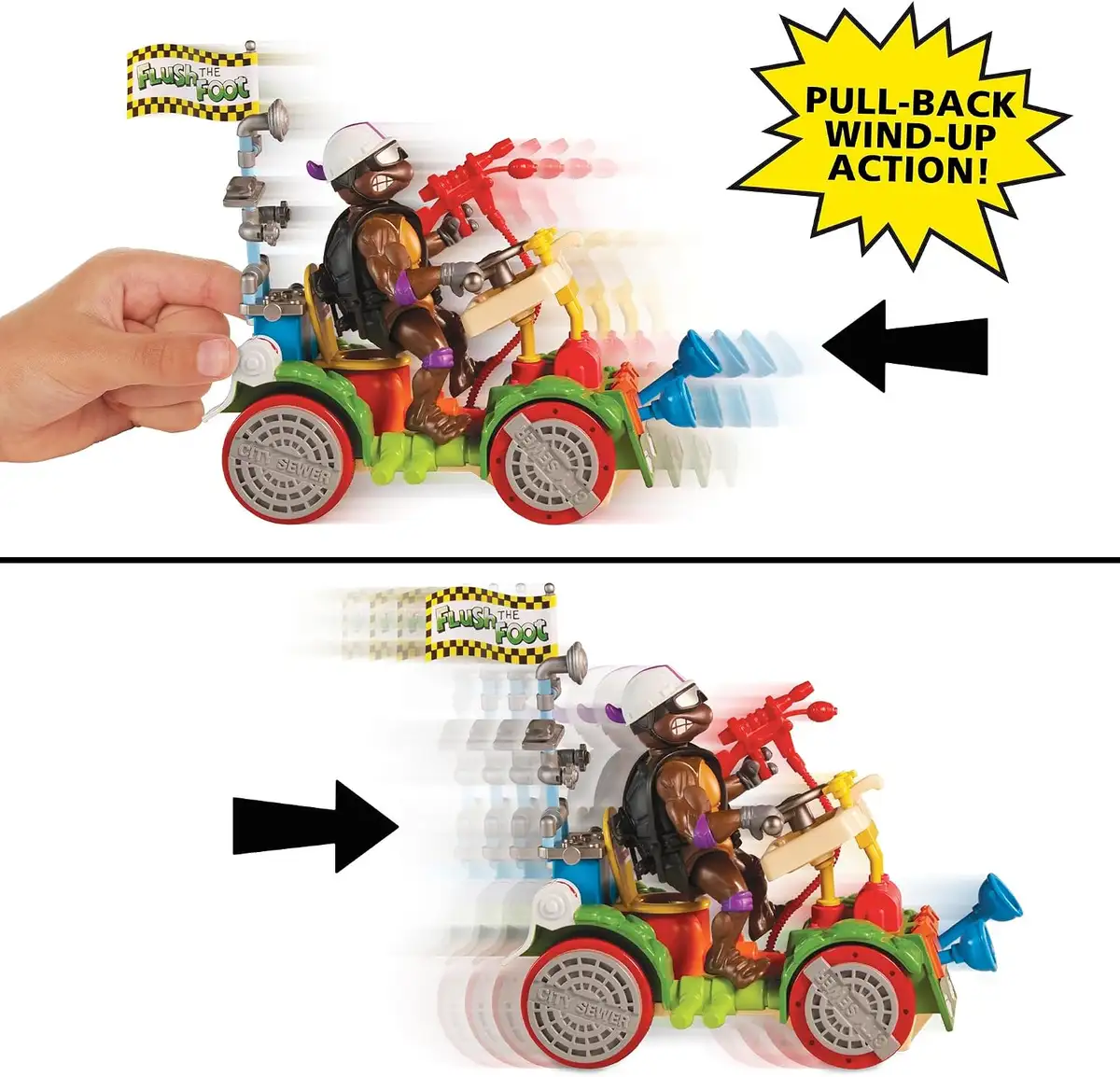Teenage Mutant Ninja Turtles Toilet Taxi with Donatello Action Figure Set 05