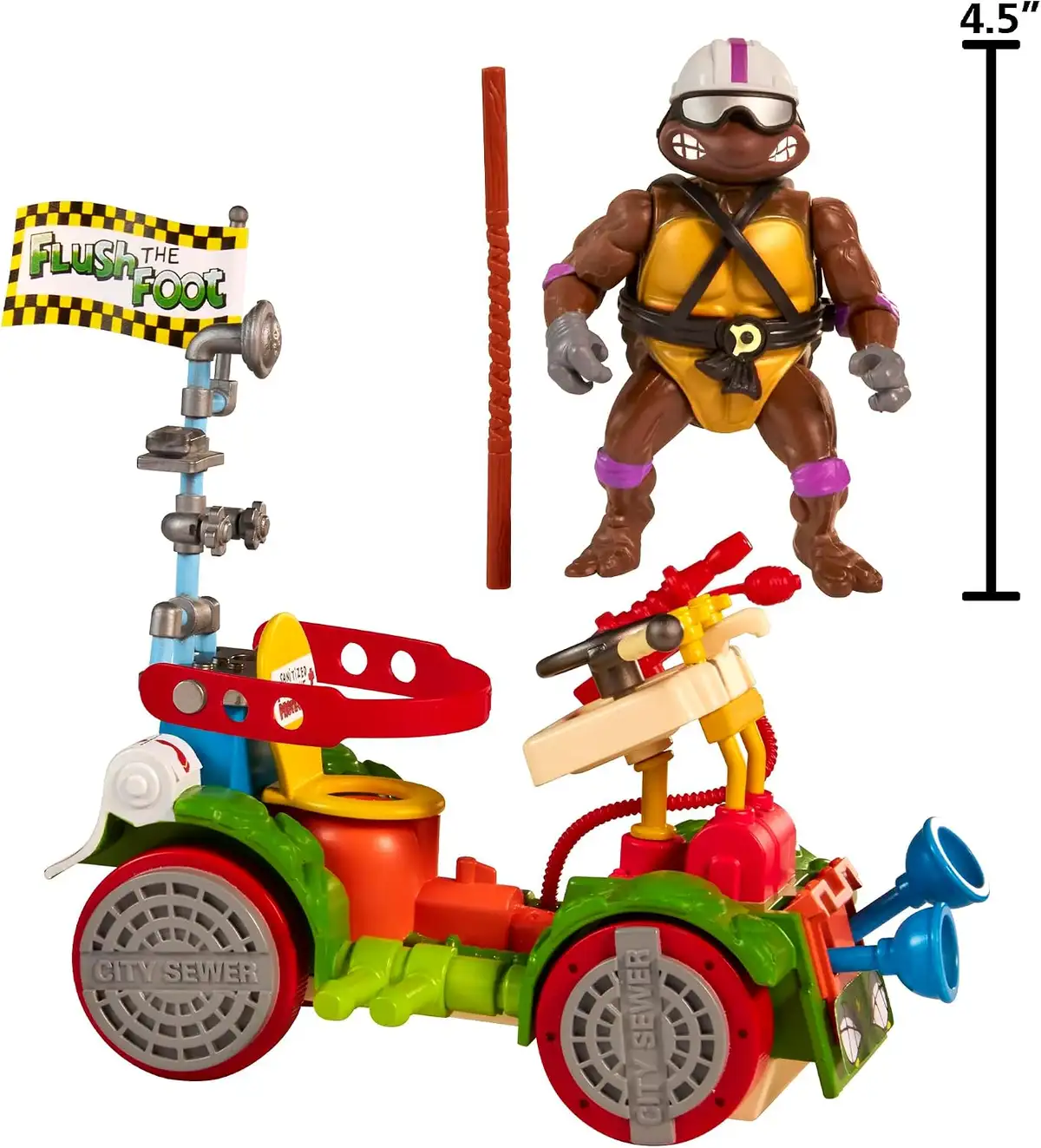 Teenage Mutant Ninja Turtles Toilet Taxi with Donatello Action Figure Set 06