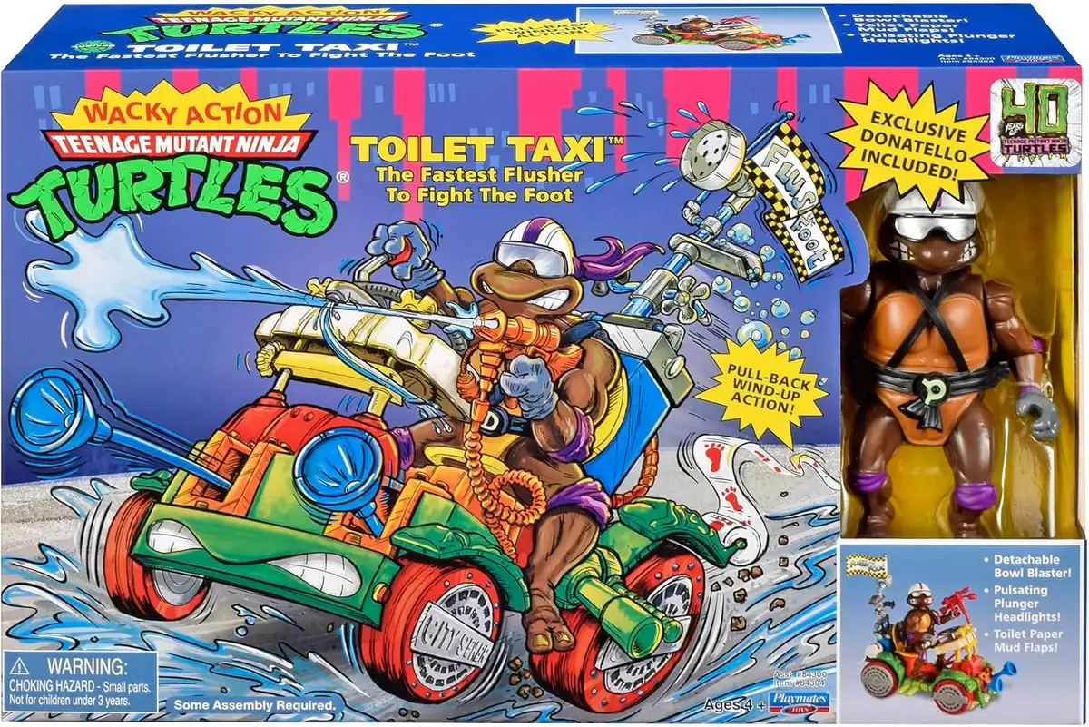 Teenage Mutant Ninja Turtles Toilet Taxi with Donatello Action Figure Set 07