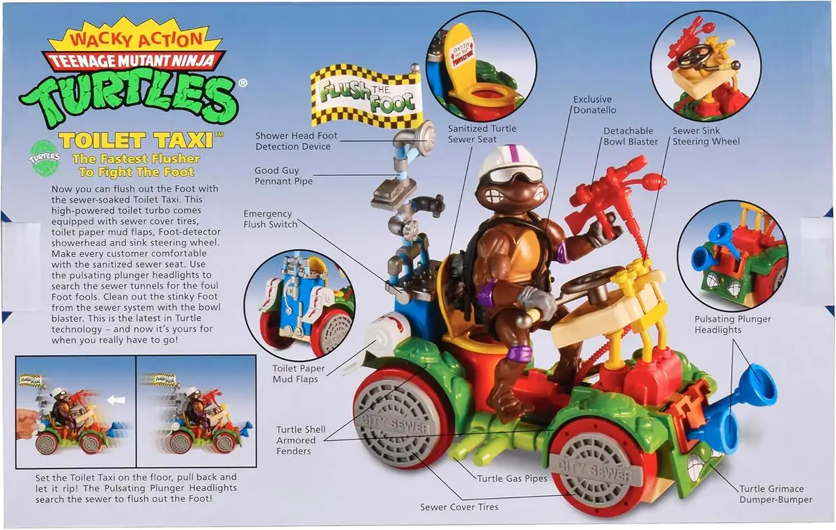 Teenage Mutant Ninja Turtles Toilet Taxi with Donatello Action Figure Set 09