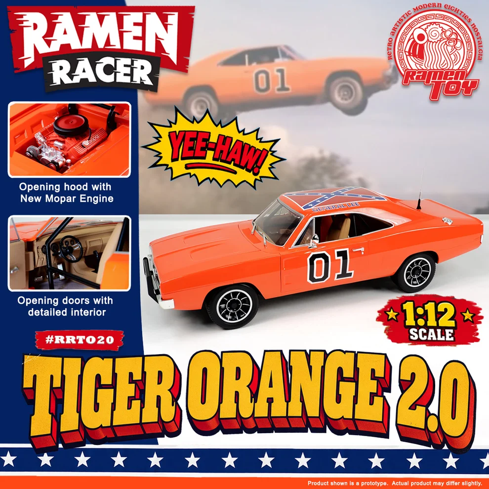 Tiger Orange General Lee Ramen Racer & Good Ol Boys Preorders 4