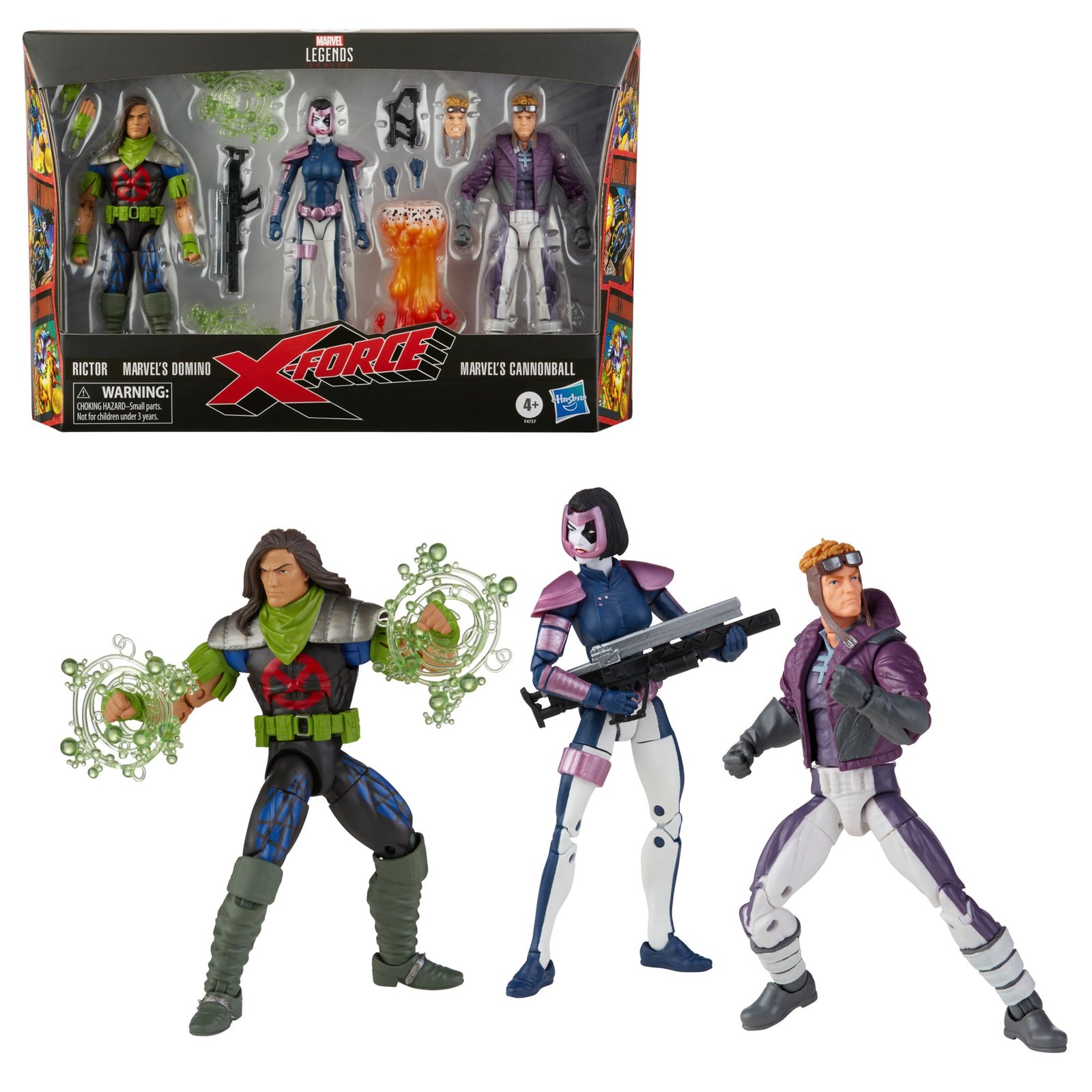 X Force Marvel Legends Marvel's Domino, Rictor and Marvel's Cannonball Action Figure Multipack 18
