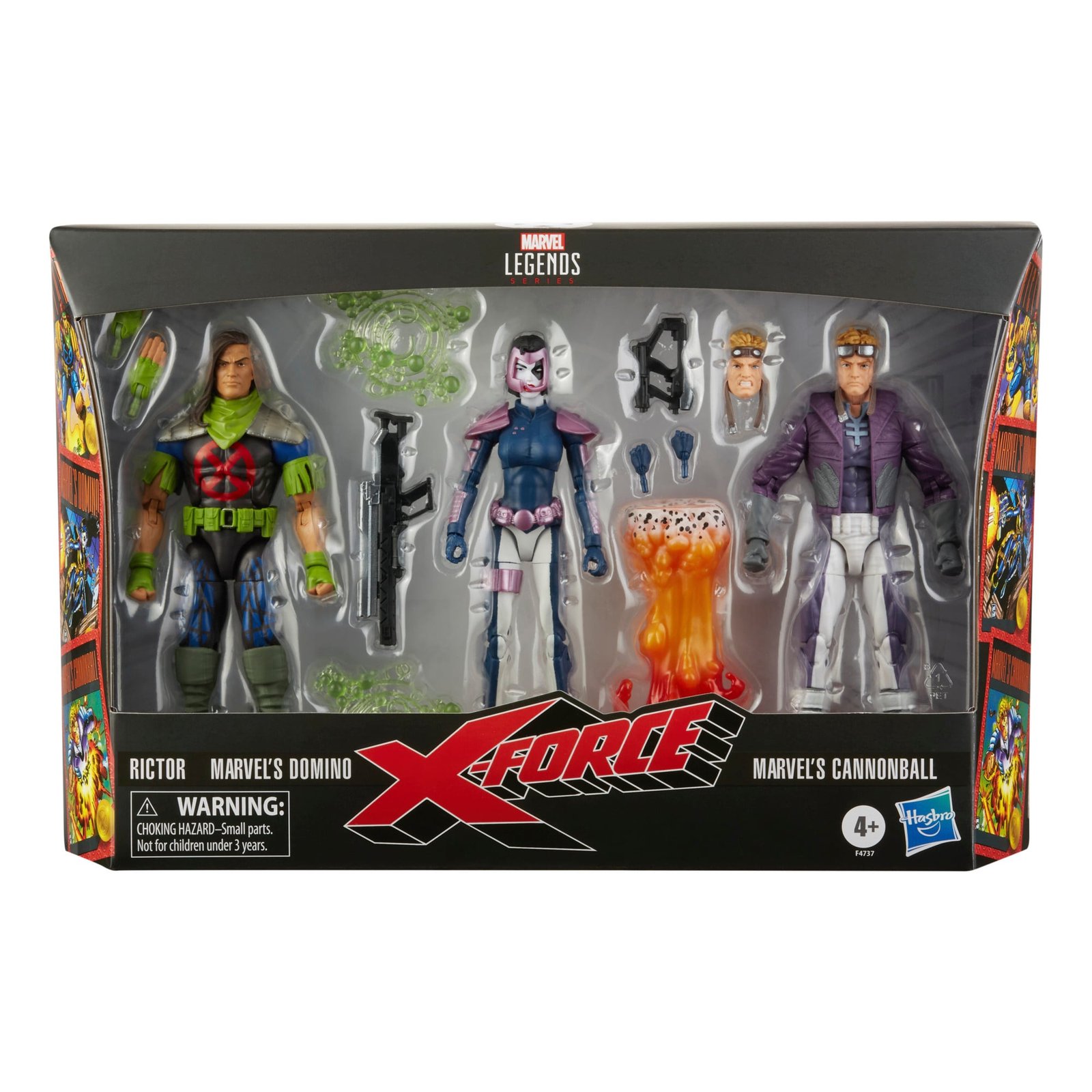 X Force Marvel Legends Marvel's Domino, Rictor and Marvel's Cannonball Action Figure Multipack 19