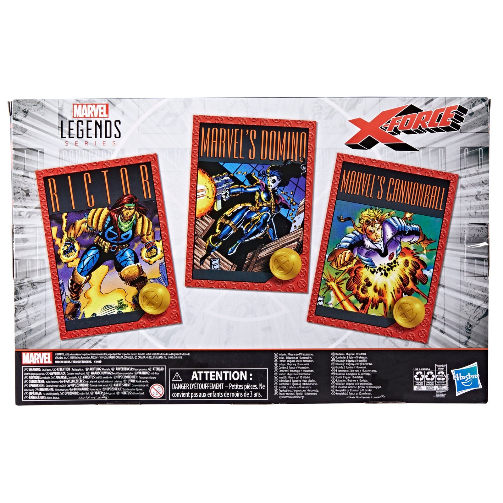X Force Marvel Legends Marvel's Domino, Rictor and Marvel's Cannonball Action Figure Multipack 20