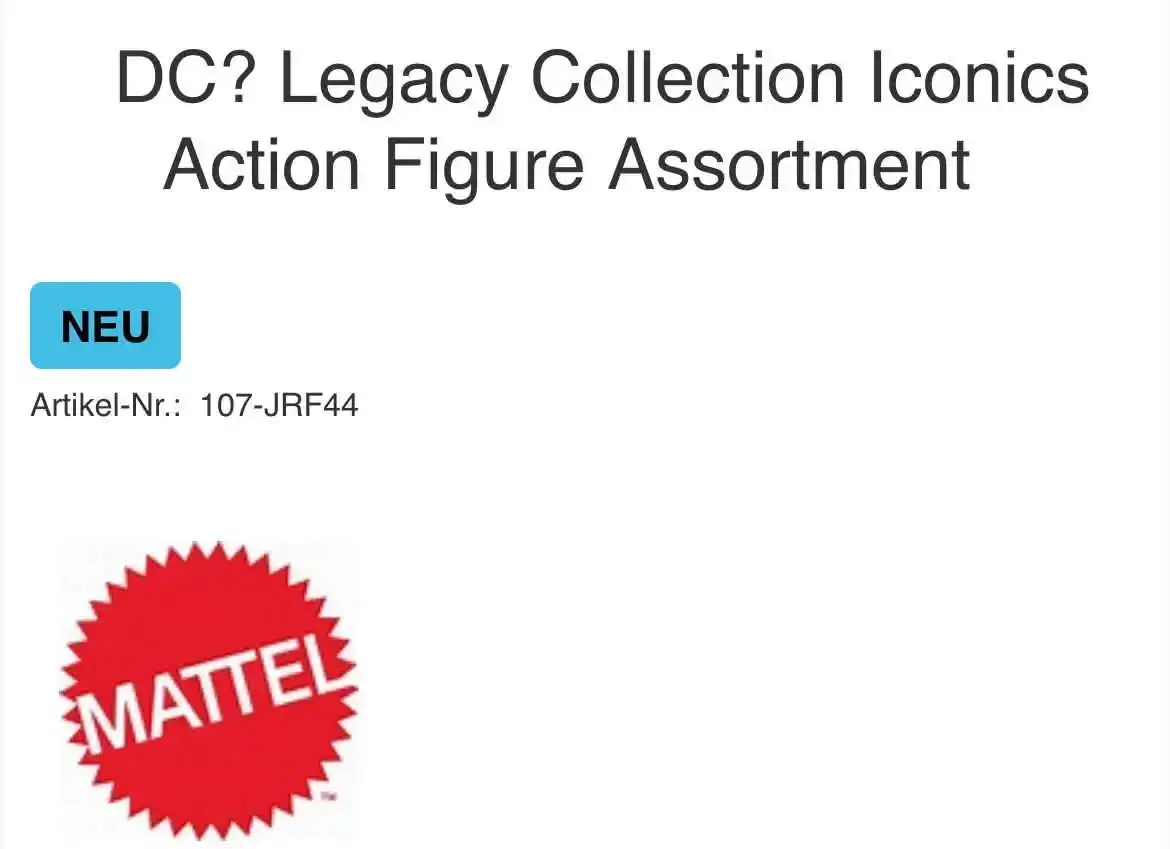 mattel dc legacy collection iconics assortment listinga
