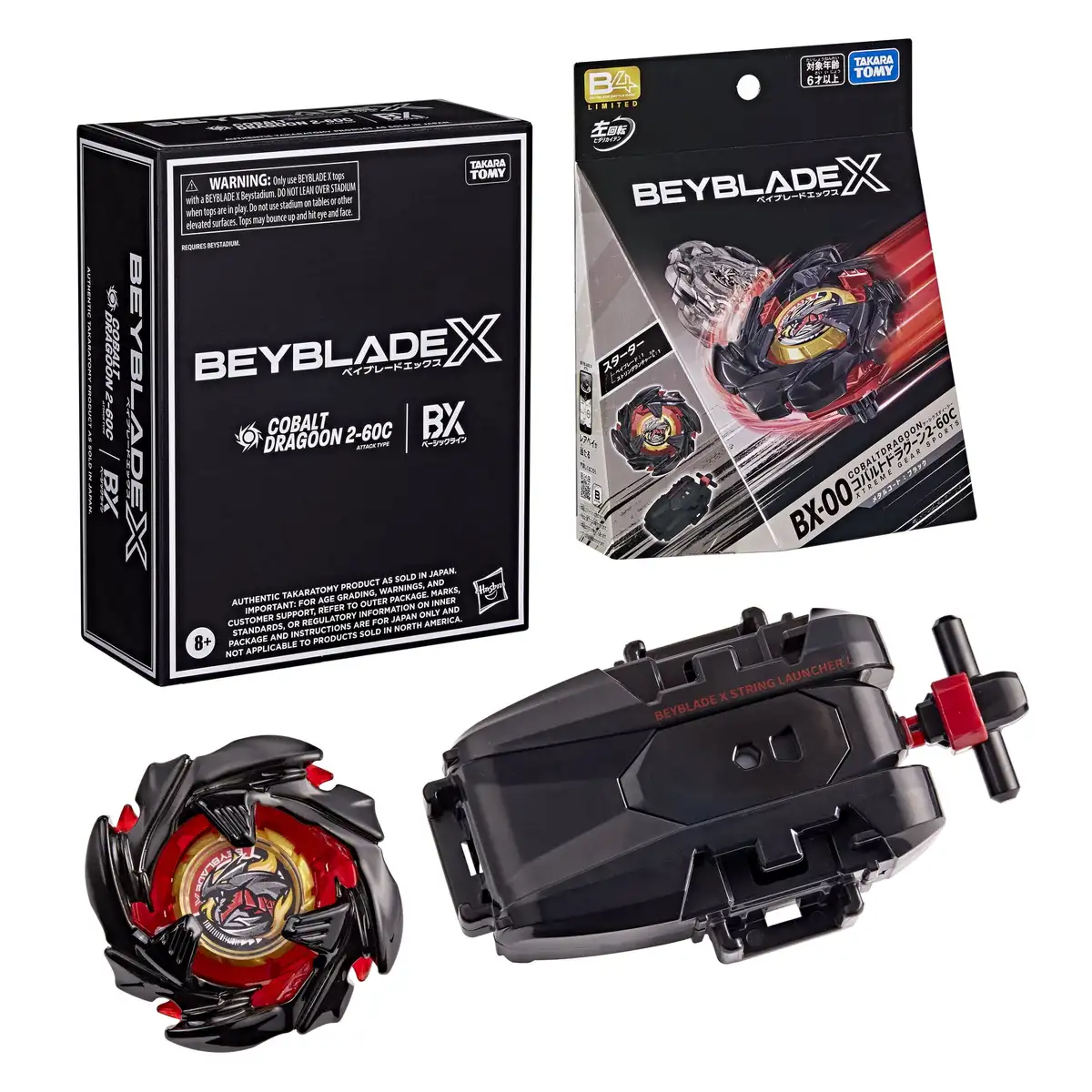Beyblade X TT Import Left Spin String Deluxe Launcher Set with Red Left Spin Top Toy 01