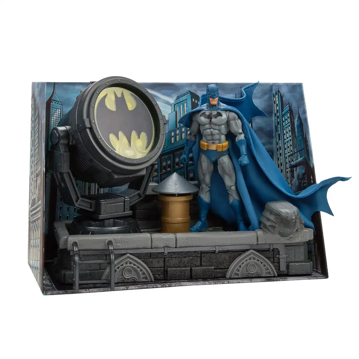 DC Premium Batman Hush Rooftop Bat Signal Diorama Set 06