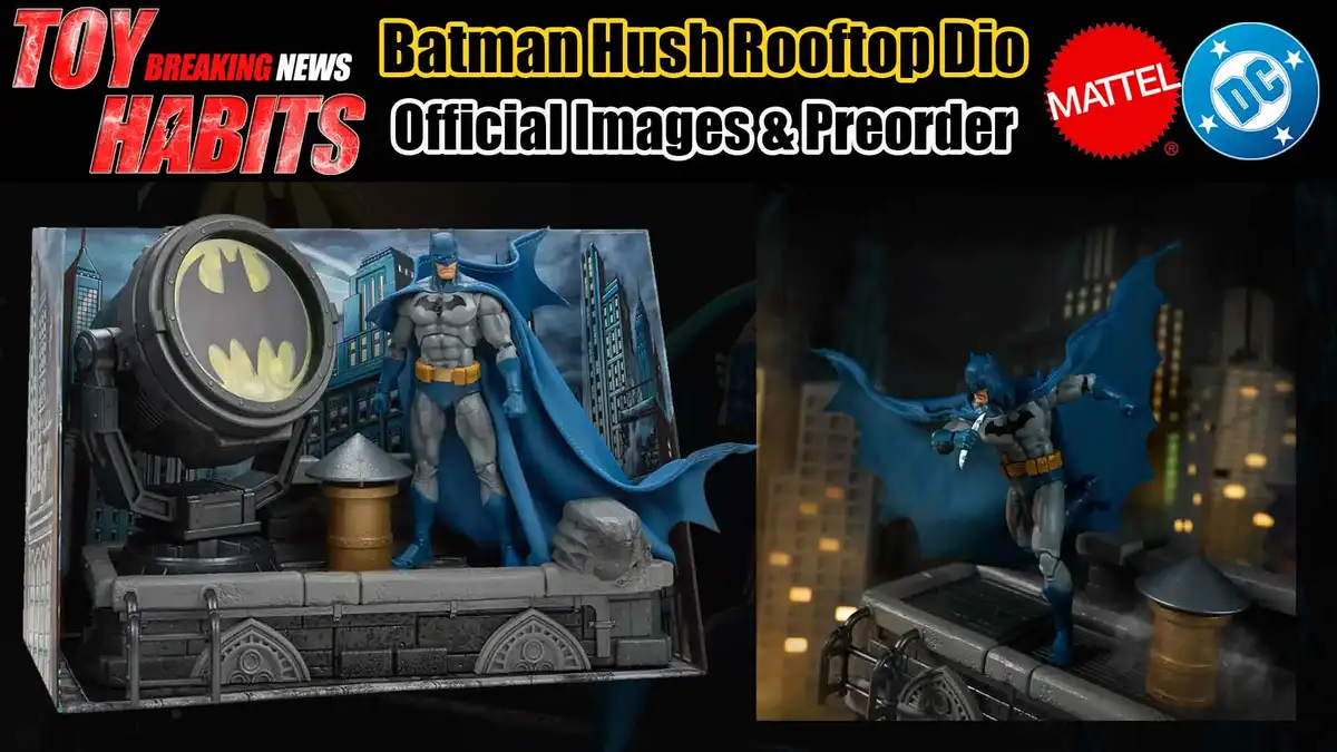 DC-Premium-Batman-Hush-Rooftop-Bat-Signal-Diorama-Set-Mattel-Creations-Preorder