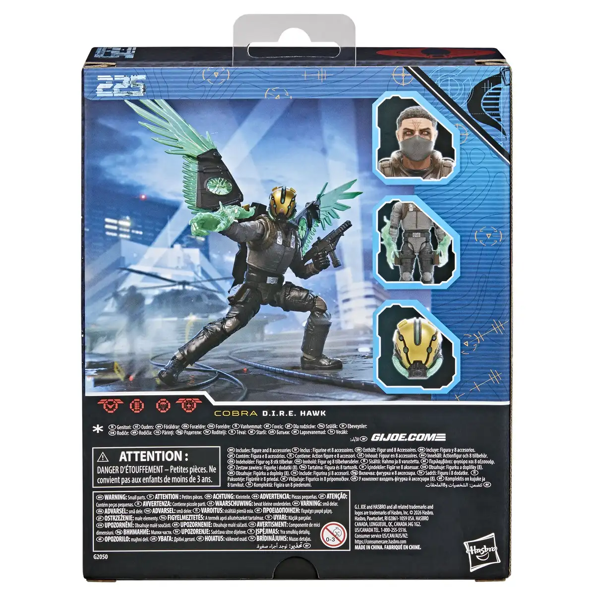 G.I. Joe Classified Series 225, D.I.R.E. Hawk, 6 Inch Action Figure 13