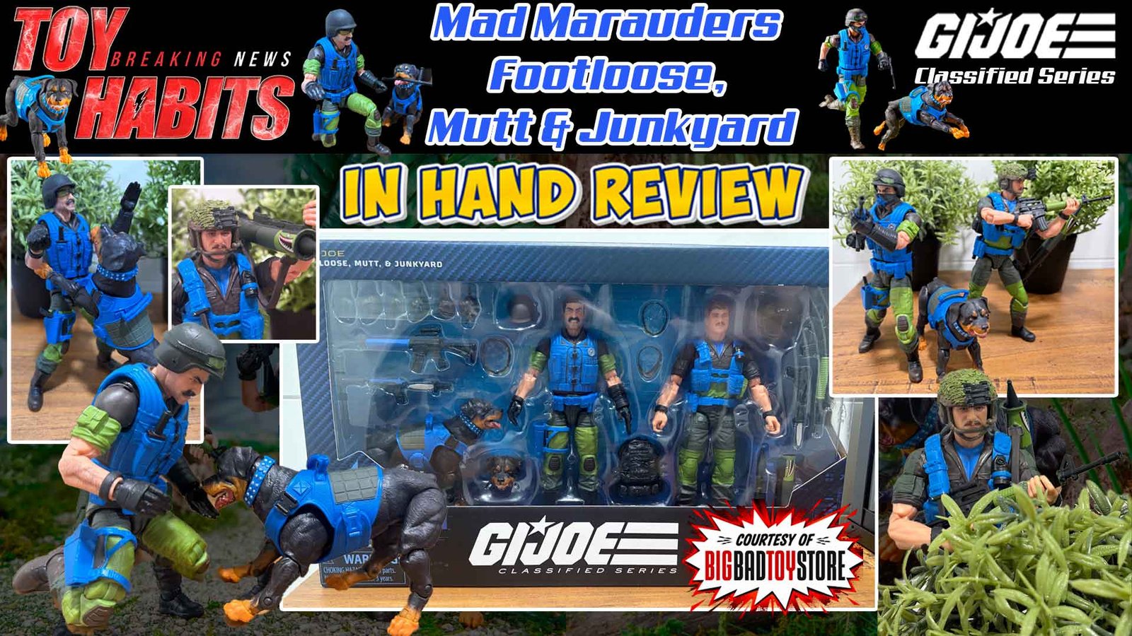 GI Joe Classified Series Mad Marauders Footloose, Mutt & Junkyard In Hand Review