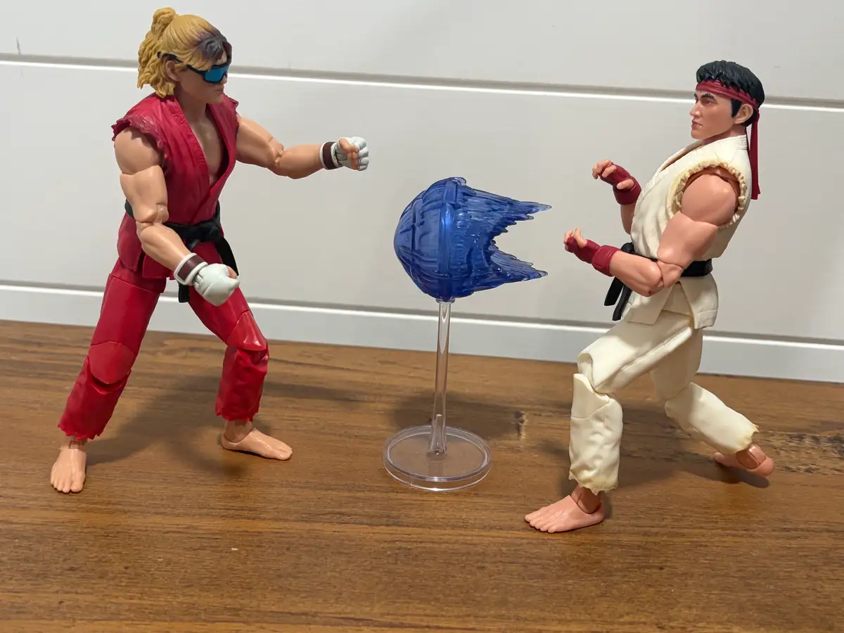 Hasbro Street Fighter The Movie Figures Ryu vs Ken IH 8