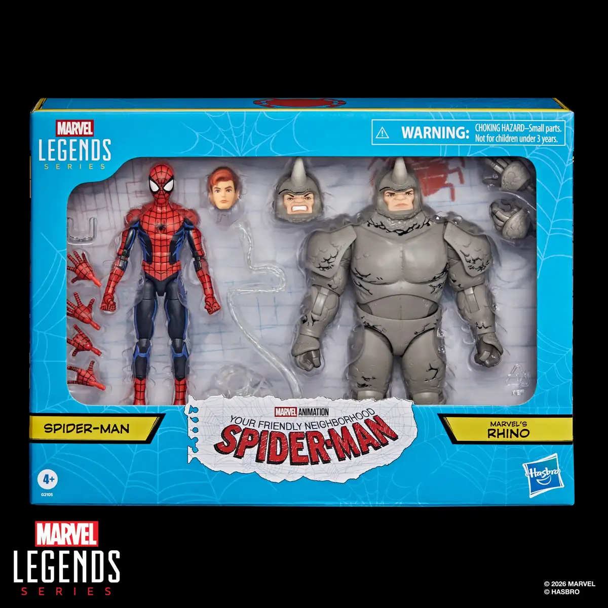 Marvel Legends Your Friendly Neighborhood Spider Man Rhino 2 Pack 1