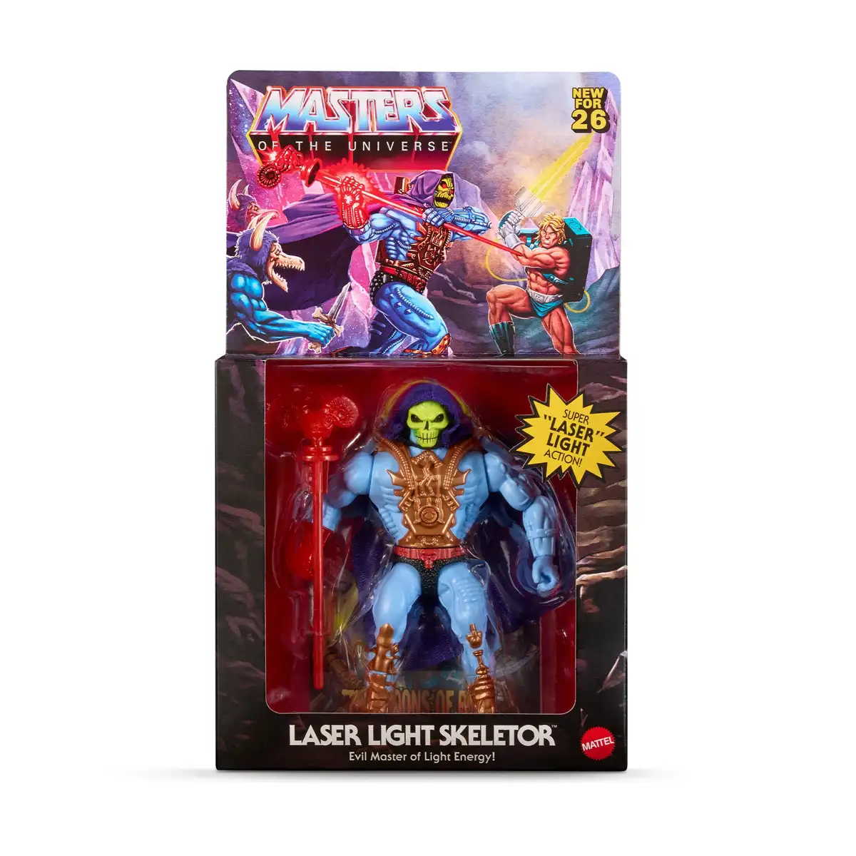 Masters of the Universe Origins Deluxe Laser Light Skeletor 07