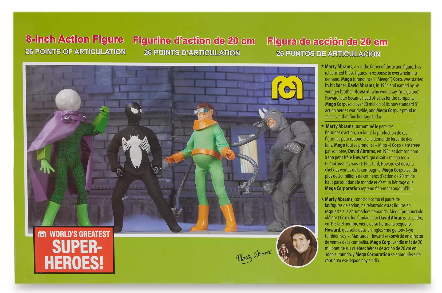 Spider Man Mego Set 2 Worlds Greatest Super Heroes 1a