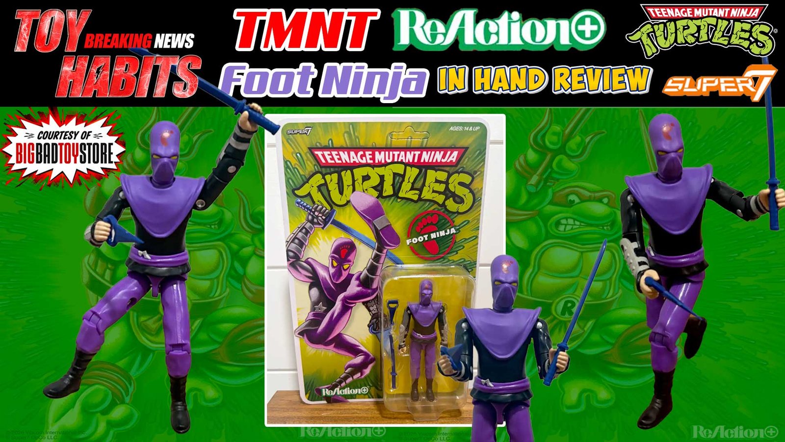 Super7 TMNT Foot Ninja Wave 1 ReAction+ In Hand Review