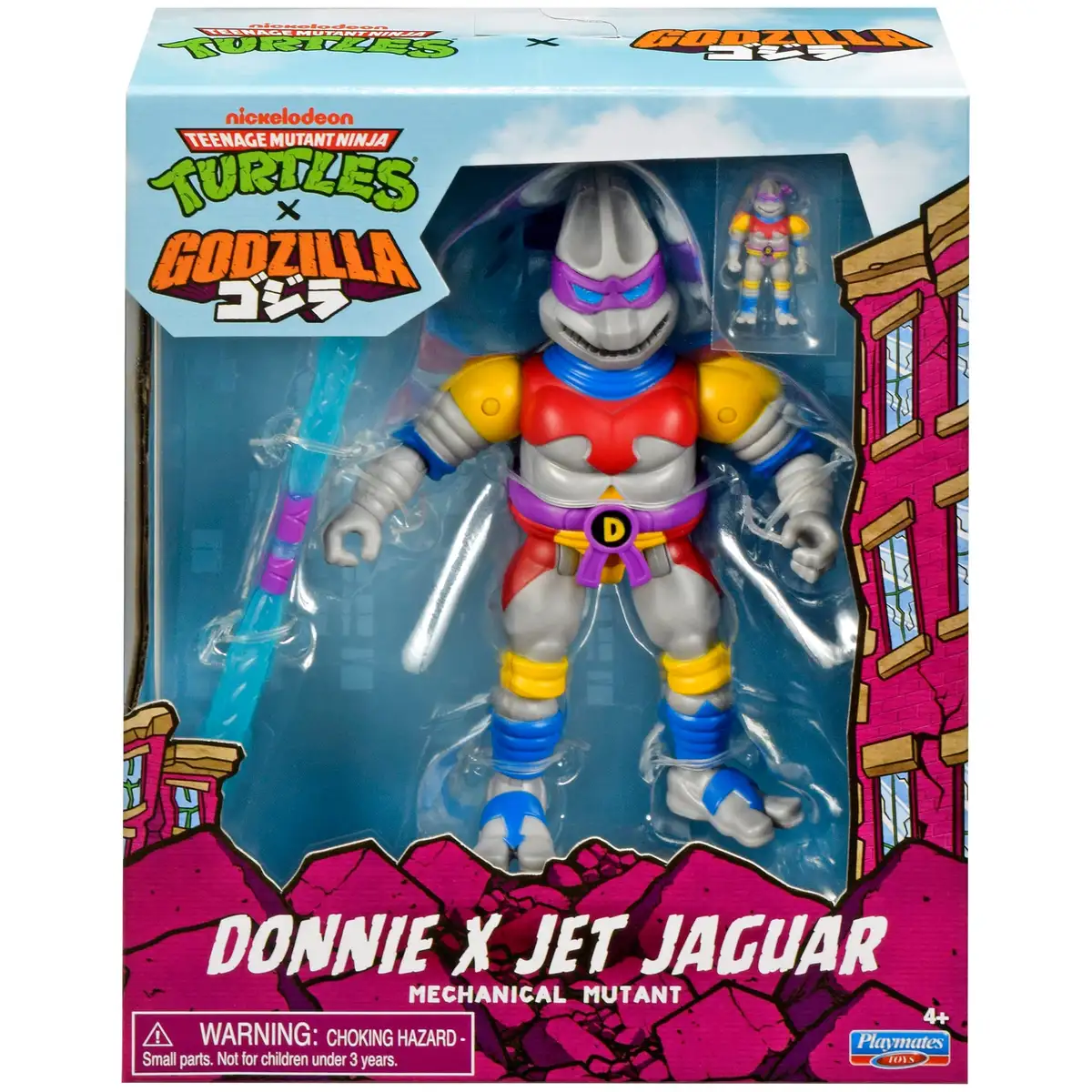 Teenage Mutant Ninja Turtles x Godzilla Cross Over Donnie x Jet Jaguar (Mechanical Mutant) Action Figure 07