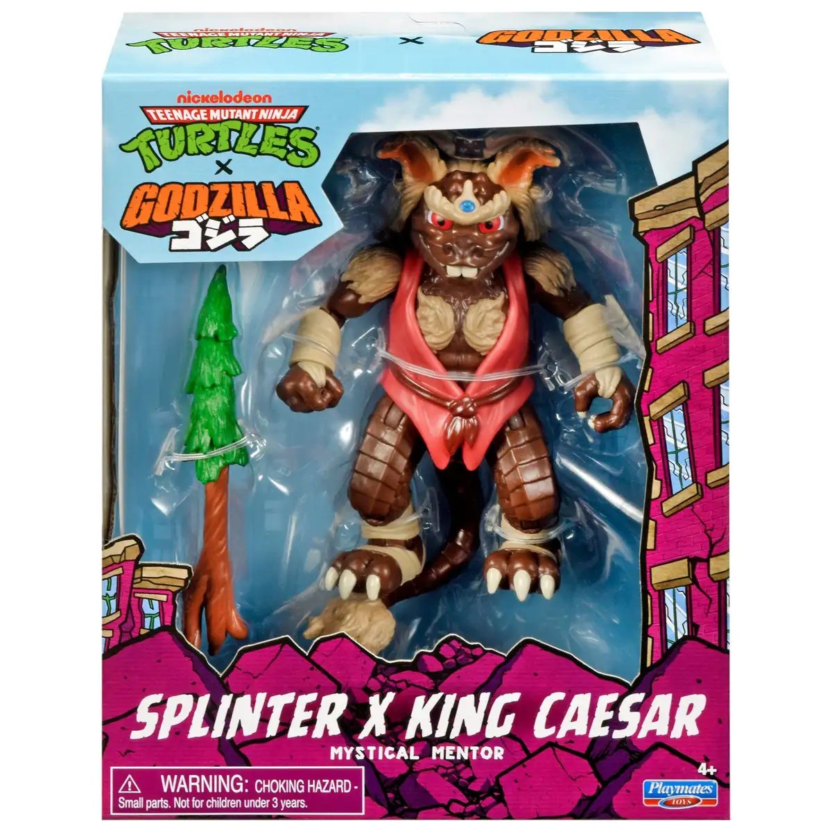 Teenage Mutant Ninja Turtles x Godzilla Cross Over Splinter x King Caesar (Mystical Mentor) Action Figure 06