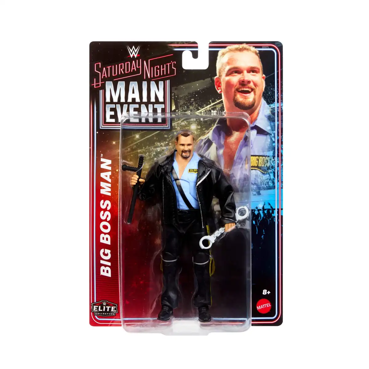 WWE SNME Big Boss Man Elite Action Figure, 6 inch Collectible Set with Articulation & Accessories (Styles May Vary) 02