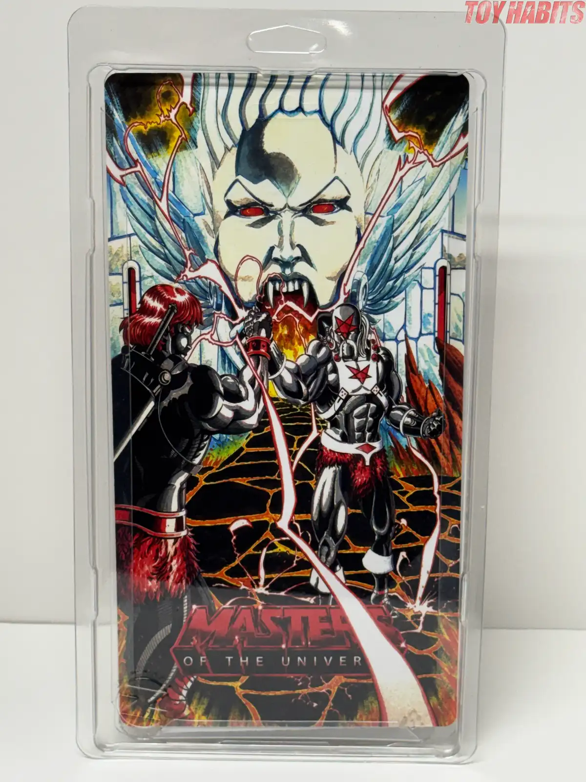 The reverse features an elaborate illustration by Danoartist, with Castle Hellskull in the background and a large pale face with glowing red eyes overlooking the scene.