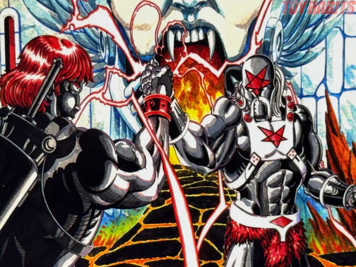 The illustration features an absolutely fantastic depiction of Anti-Eternia Mr.