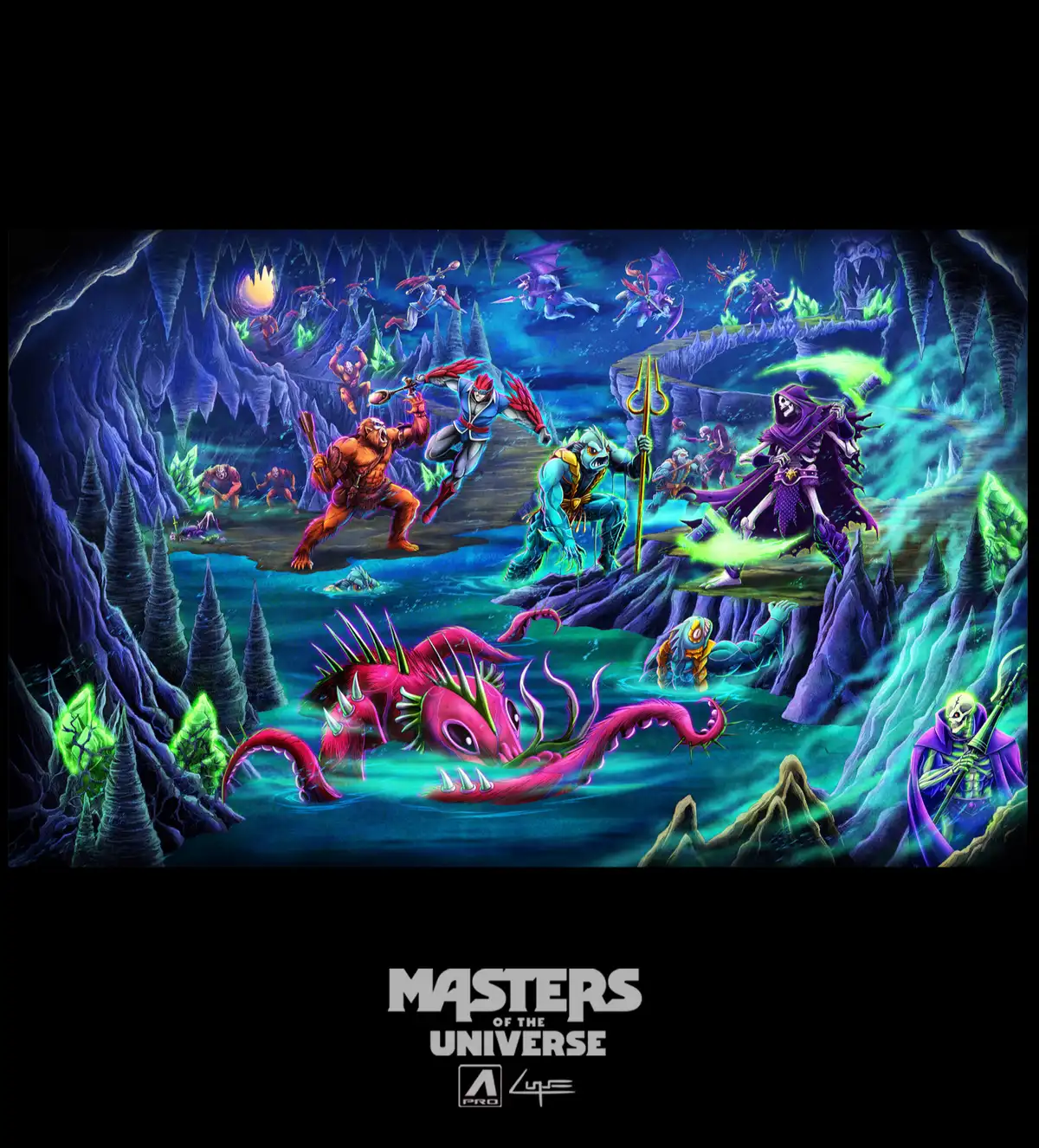 Battle for Subternia MOTU Origins Complete Battle for Subternia Panoramic Artwork illustration