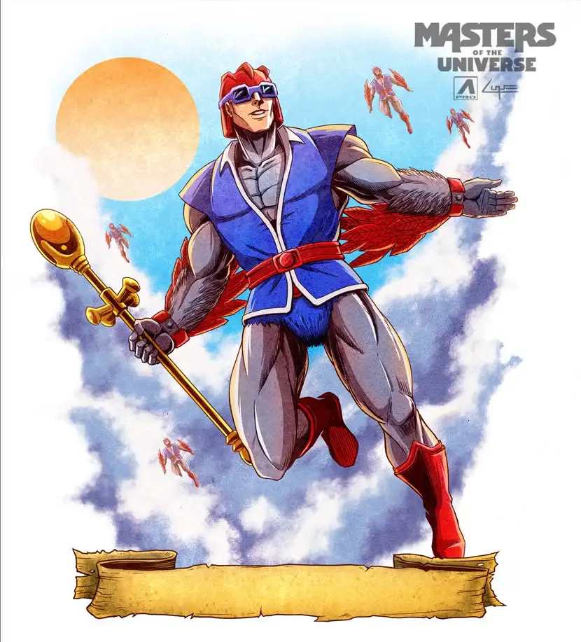 Battle for Subternia MOTU Origins Avion Warrior illustration